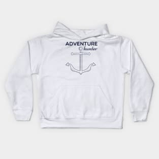 Adventure Hunter Anchor Sketch Kids Hoodie